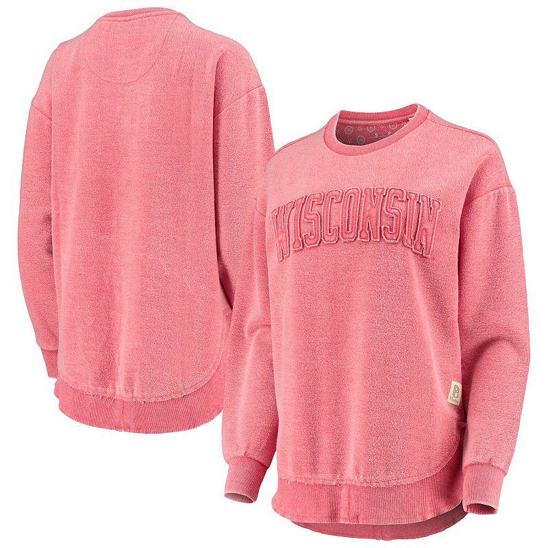 Women's Pressbox Red Wisconsin Badgers Ponchoville Pullover Sweatshirt,  Product Image
