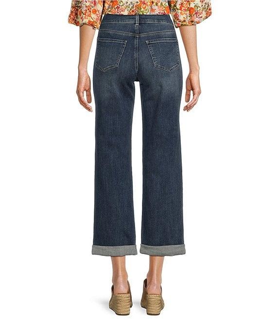 NYDJ Bailey Stretch Denim High Rise Straight Leg Cropped Jeans Product Image