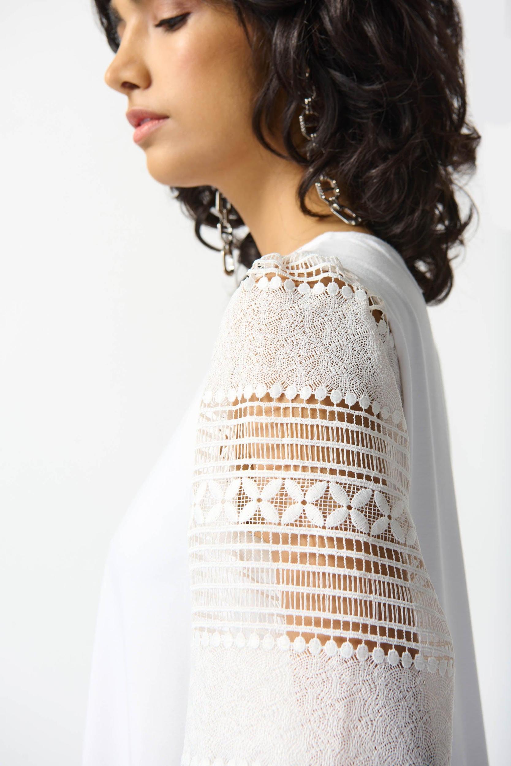 Bamboo Jersey And Guipure Top Product Image