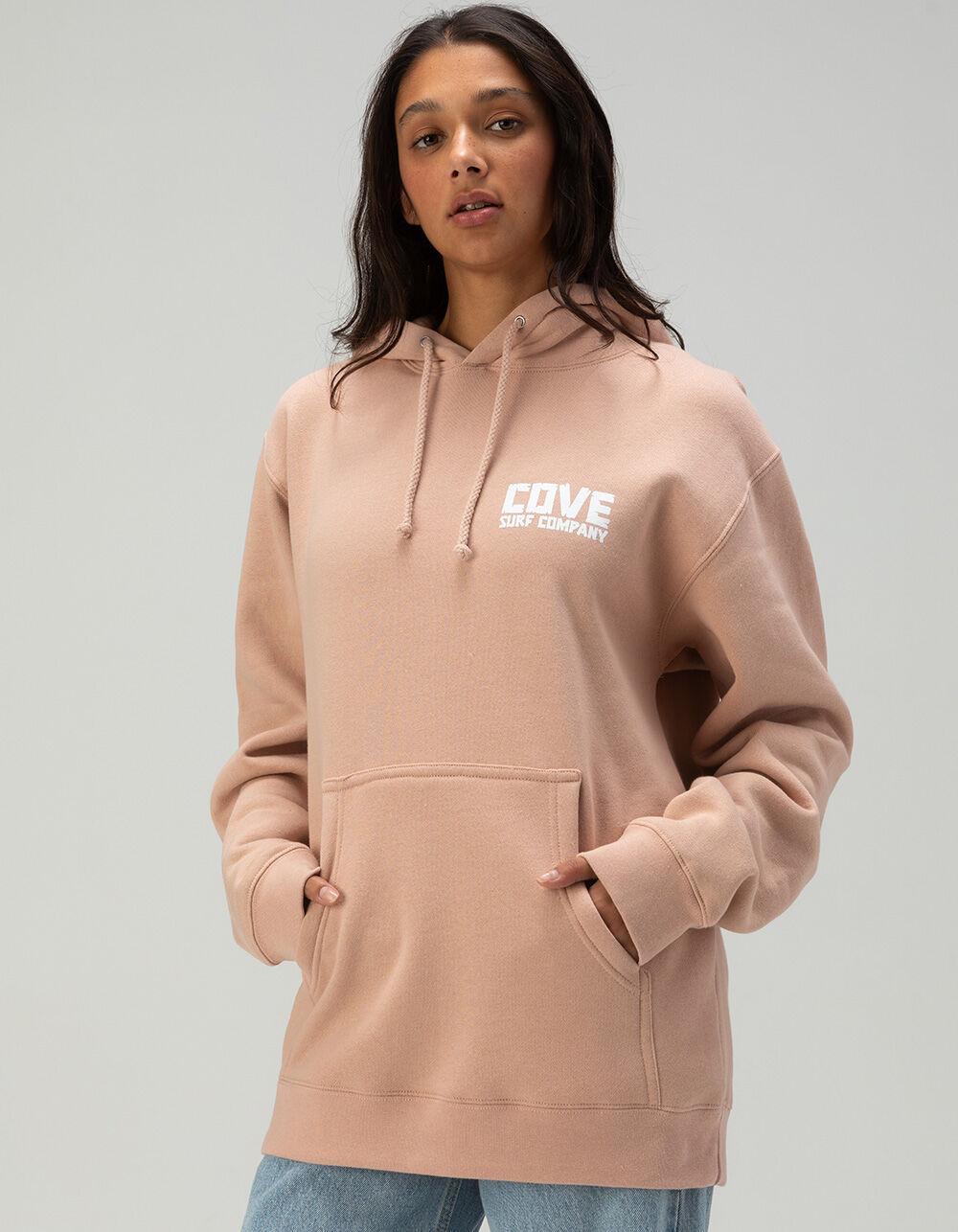 COVE SURF CO. Dinosaur Womens Hoodie - DUSTY PINK Product Image