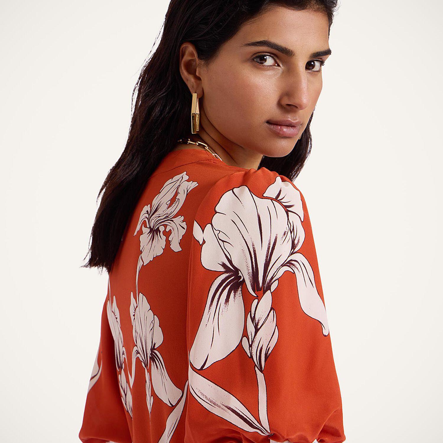 LA DOUBLEJ Marlene Floral-print Silk-crepe Maxi Dress In Iris Placée Product Image