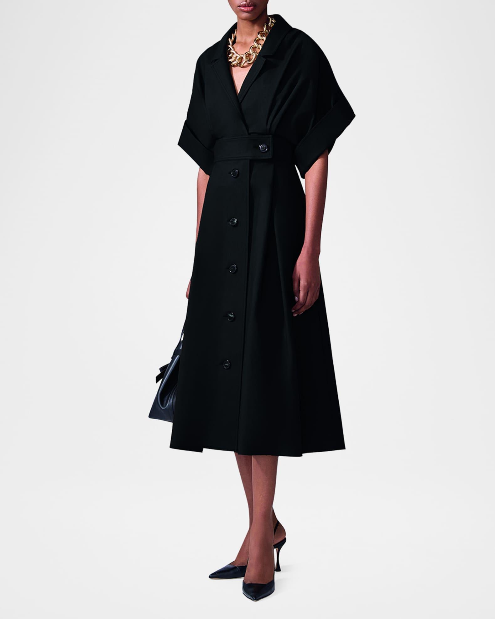 Wide Short-Sleeve Midi Shirtdress Product Image