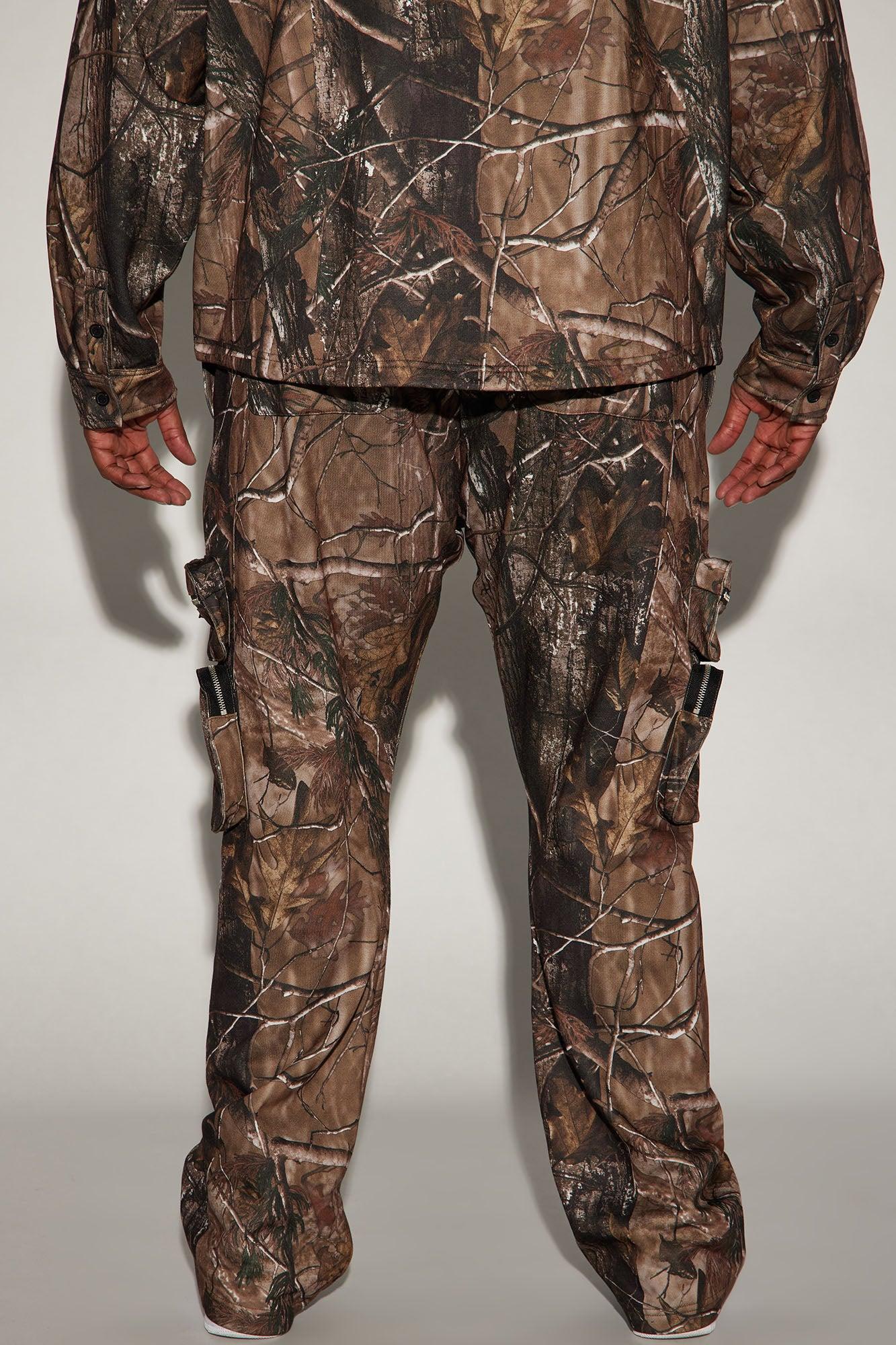 Tree Camo Cargo Flared Sweatpant - Camouflage Product Image