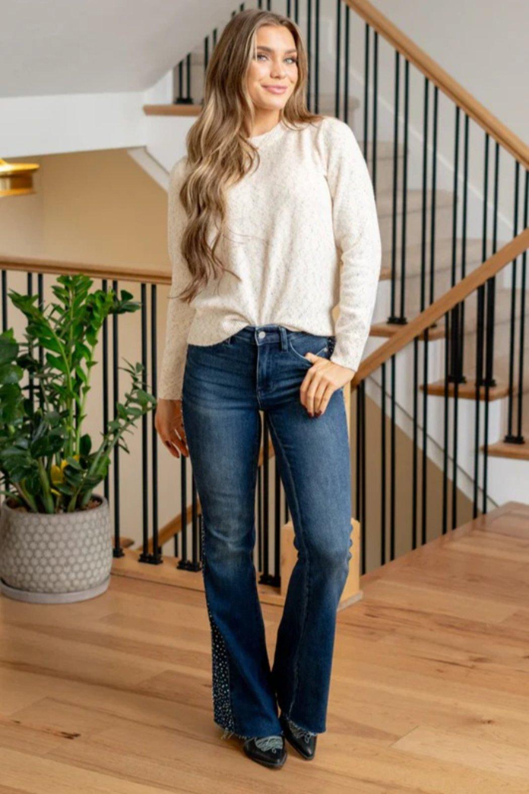 Judy Blue Rhinestone Flare Product Image