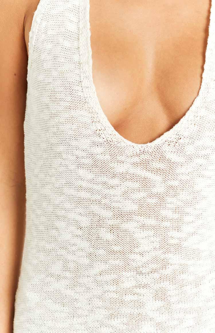 Emmalyn Cream Knit Midi Dress Product Image