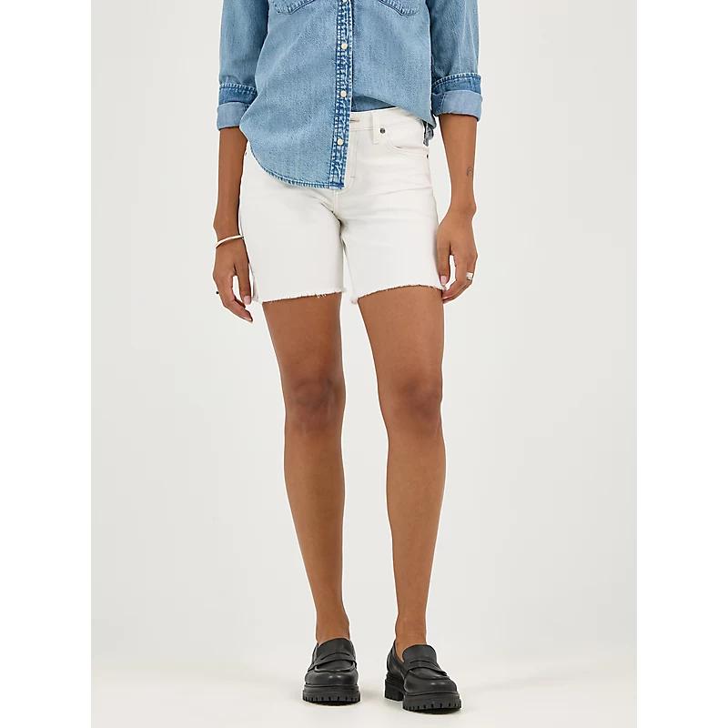 Womens Legendary Frayed Hem Side Slit Shorts Product Image