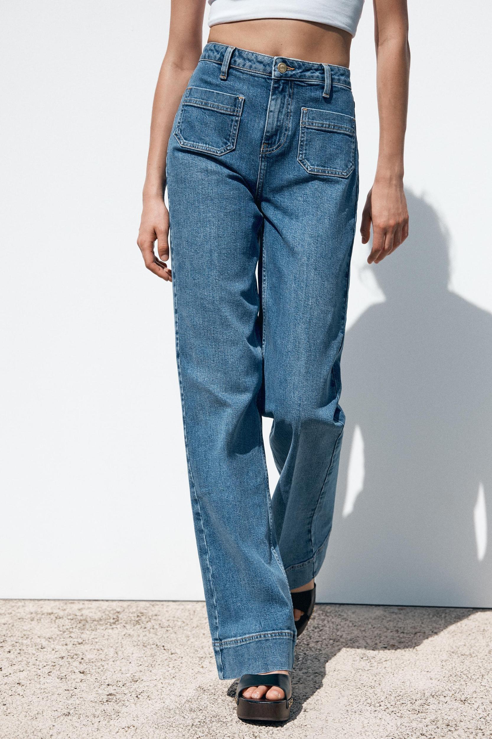 Z1975 HIGH-WAIST PATCH POCKET JEANS Product Image