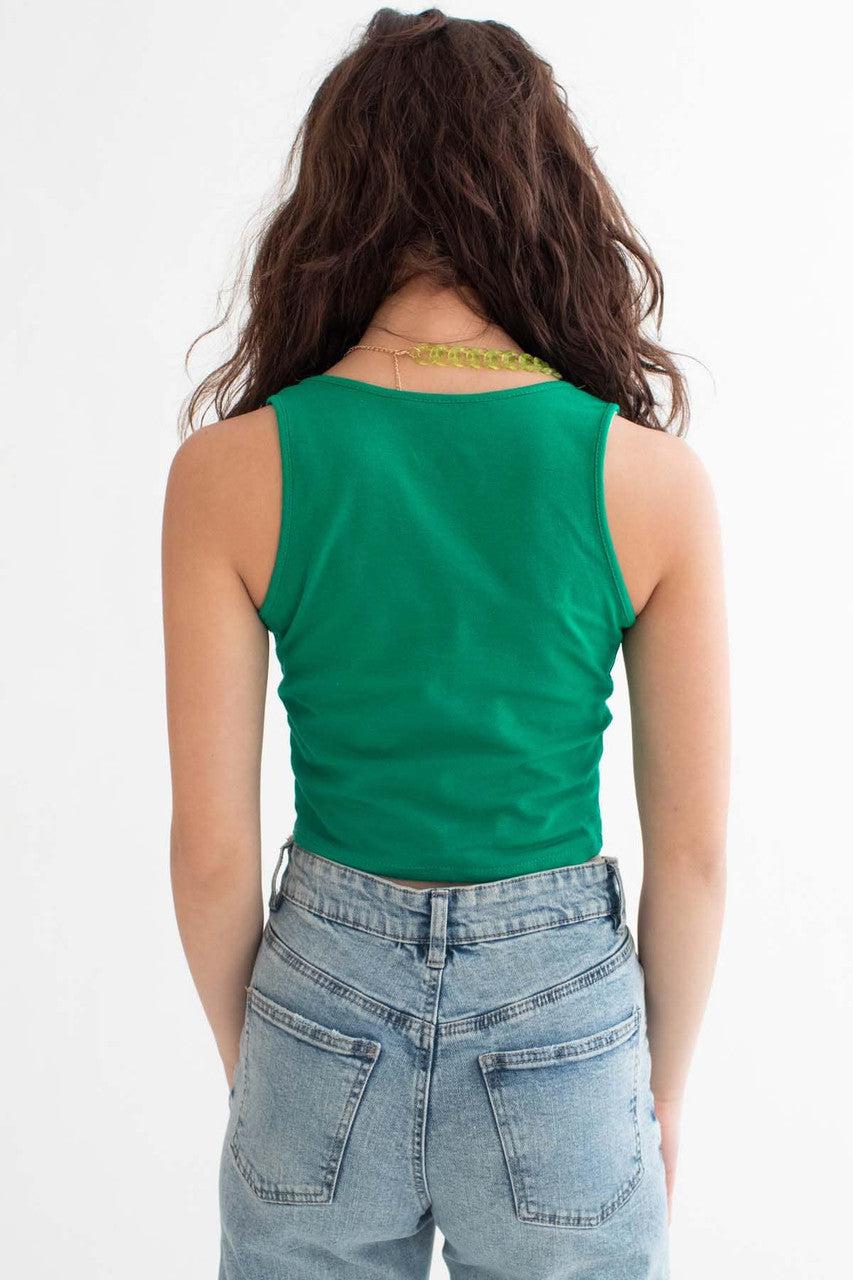 Kelly Green Cropped Tank Product Image
