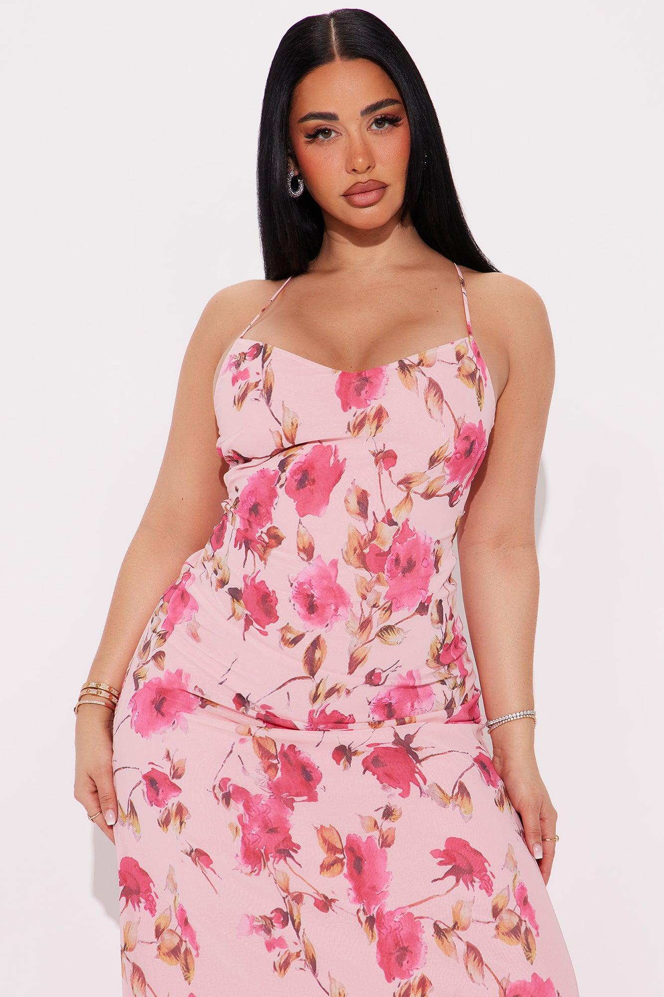 Garden Dream Floral Maxi Dress - Pink/combo Product Image