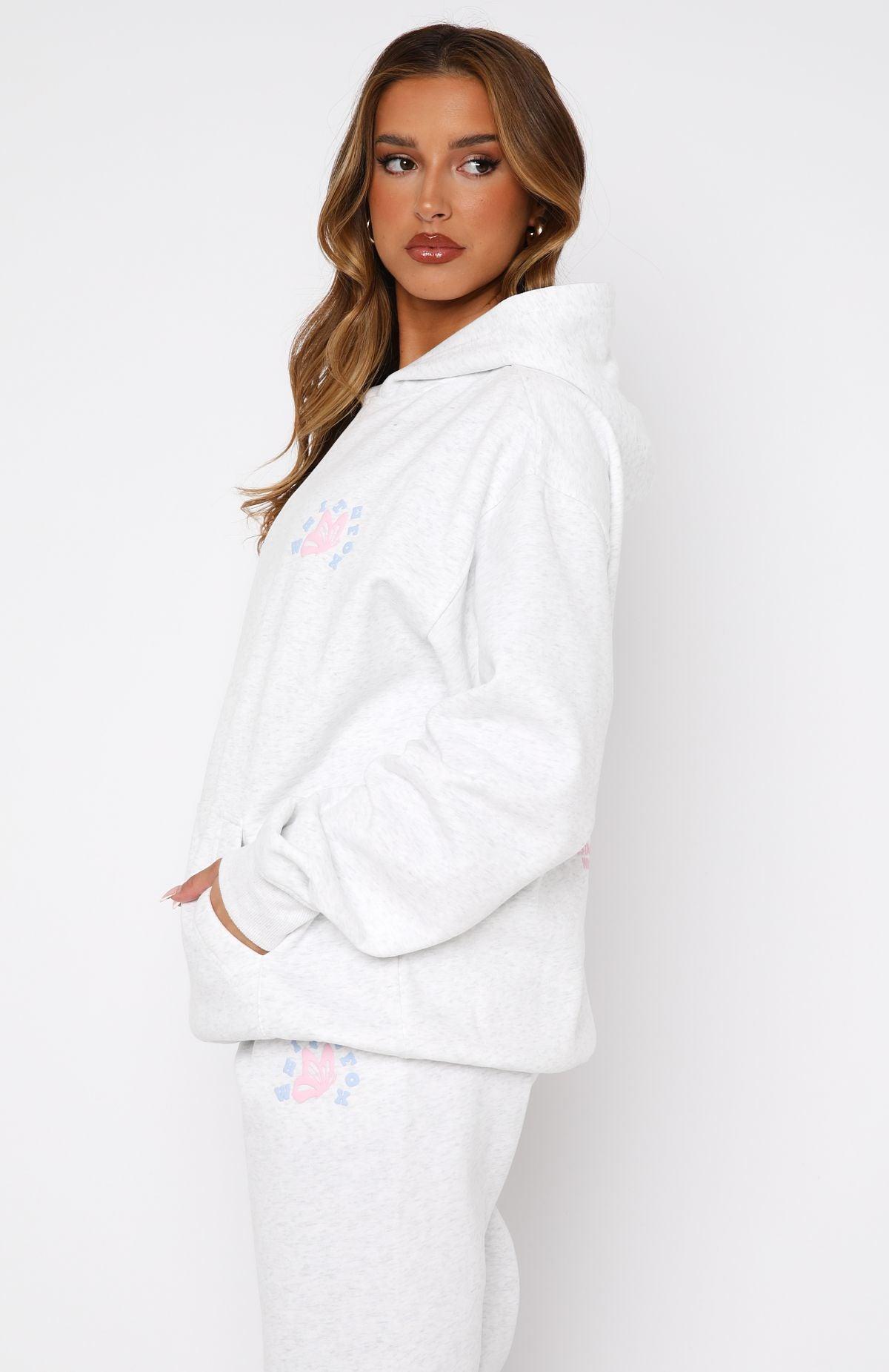 Give You The Best Oversized Hoodie Grey Marle Product Image
