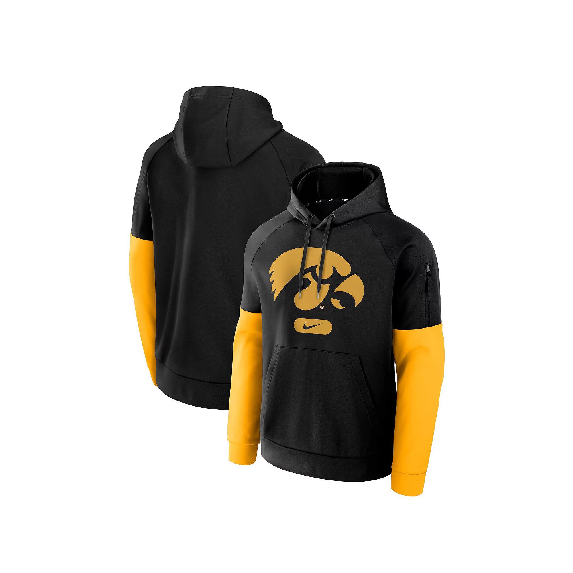 Men's Iowa Hawkeyes Fitness Menâs Nike Therma College Pullover Hoodie Product Image