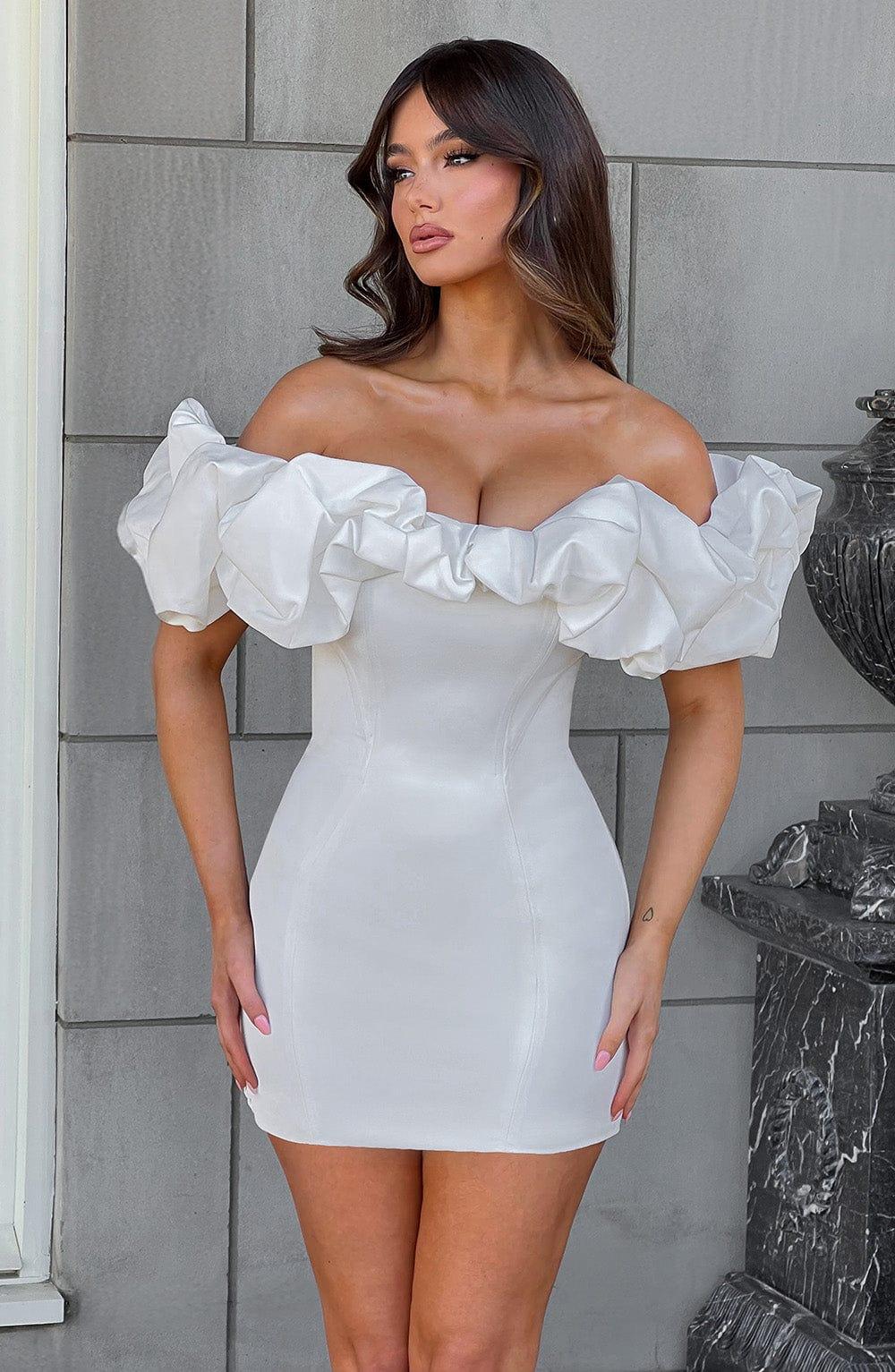 Allie Mini Dress - White Product Image