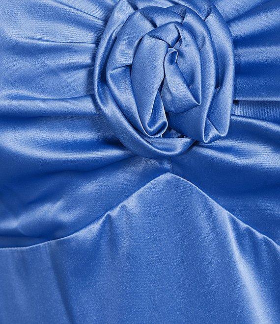 Next Up Plus Adjustable Spaghetti Strap Rosette Shirred Bust Dress Product Image