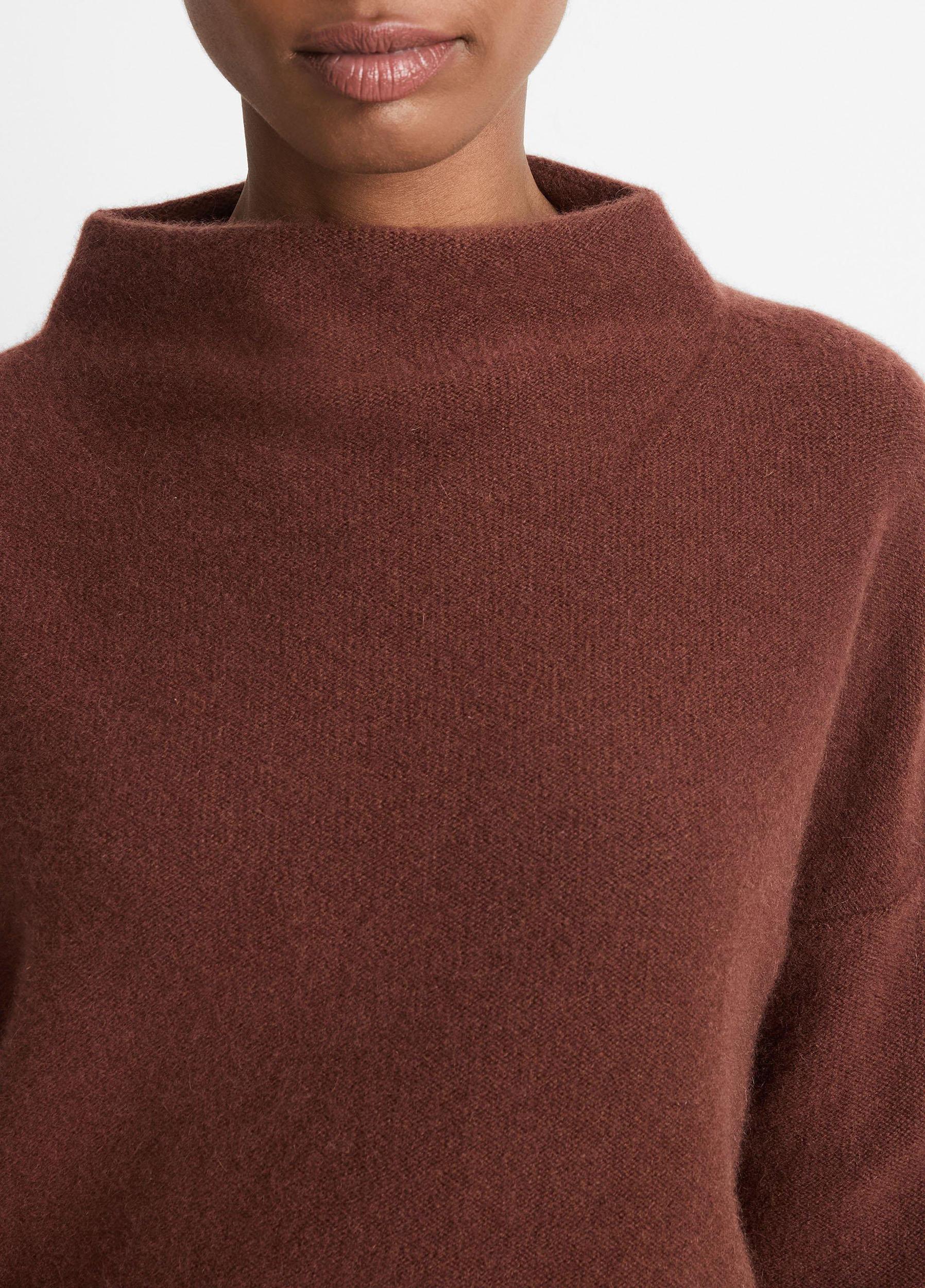 Plush Cashmere Funnel-Neck Sweater Product Image