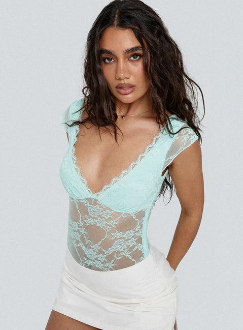 Tantalize Bodysuit Blue Product Image