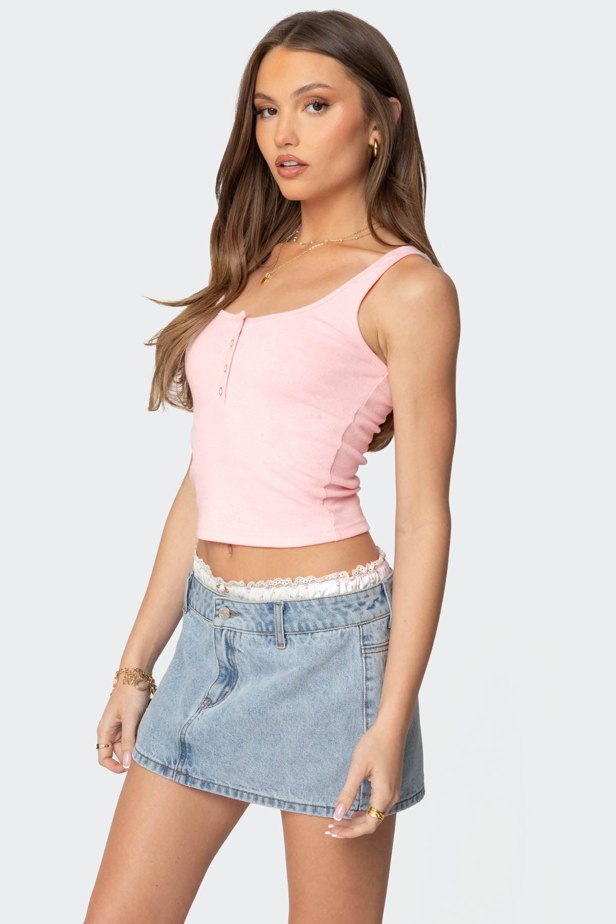 Tiana Henley Tank Top Product Image
