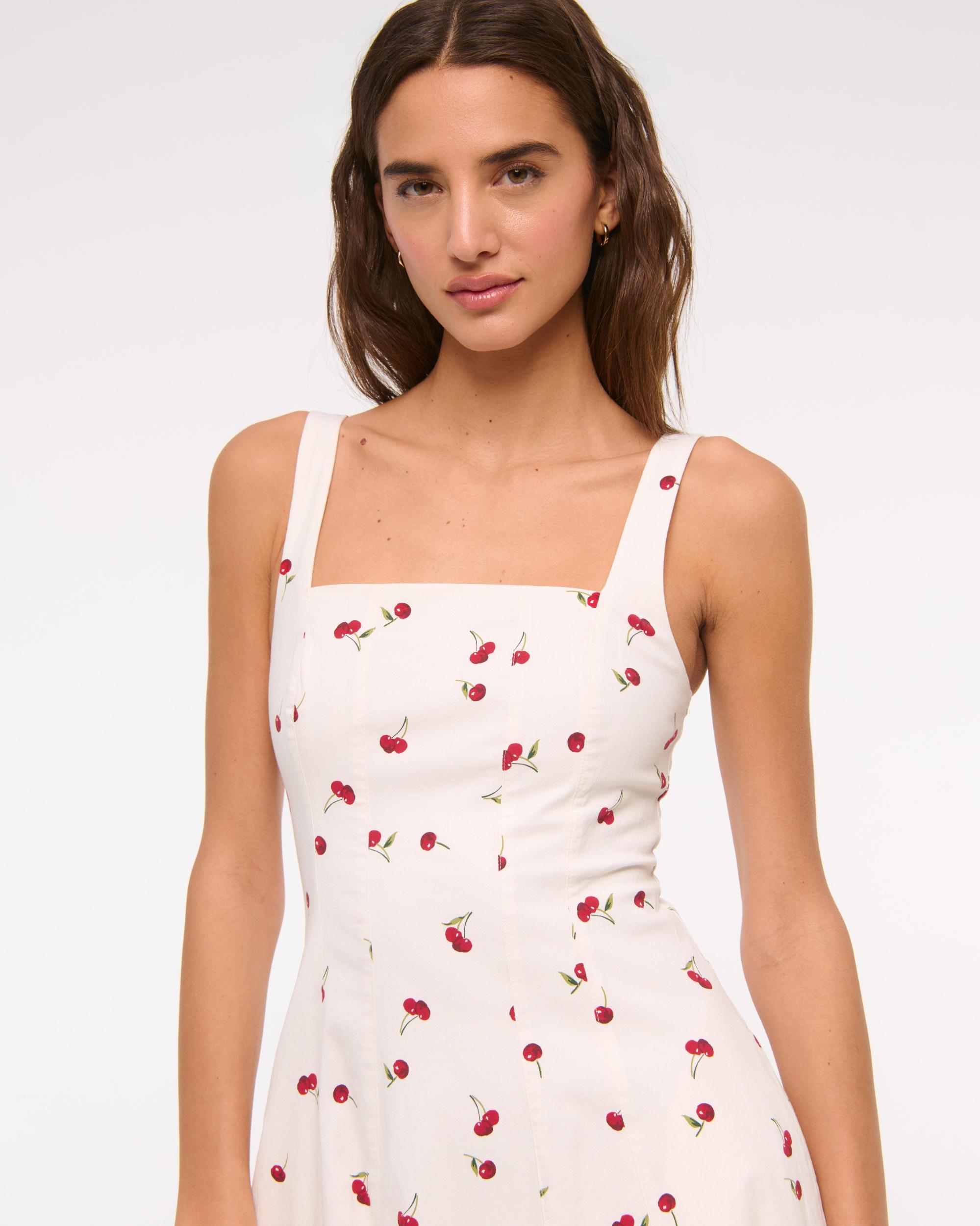 The A&F Mila Stretch Midi Dress Product Image