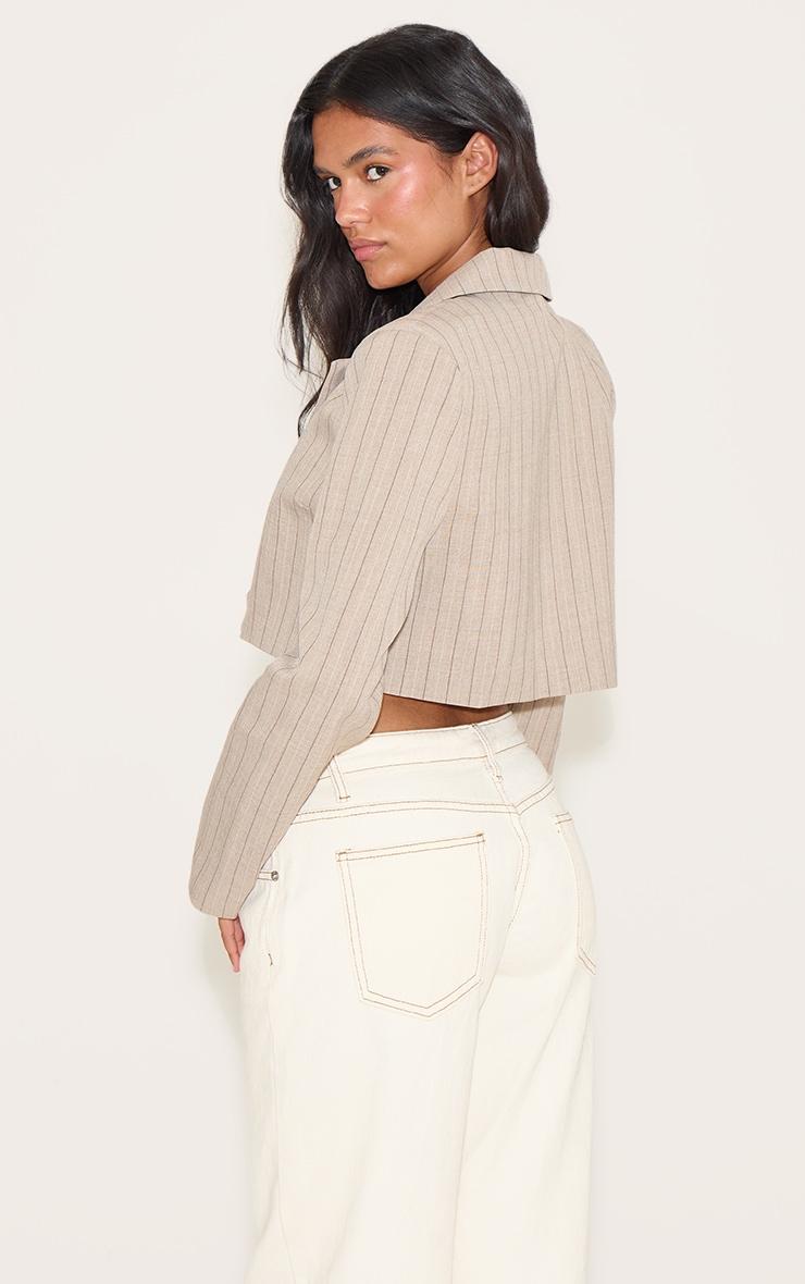 Taupe Boxy Cropped Blazer Product Image