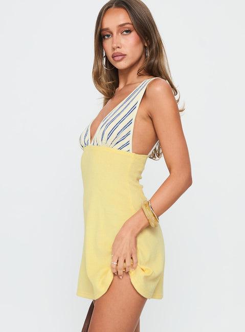 Aydenn Contrast Plunge Mini Dress Multi Product Image