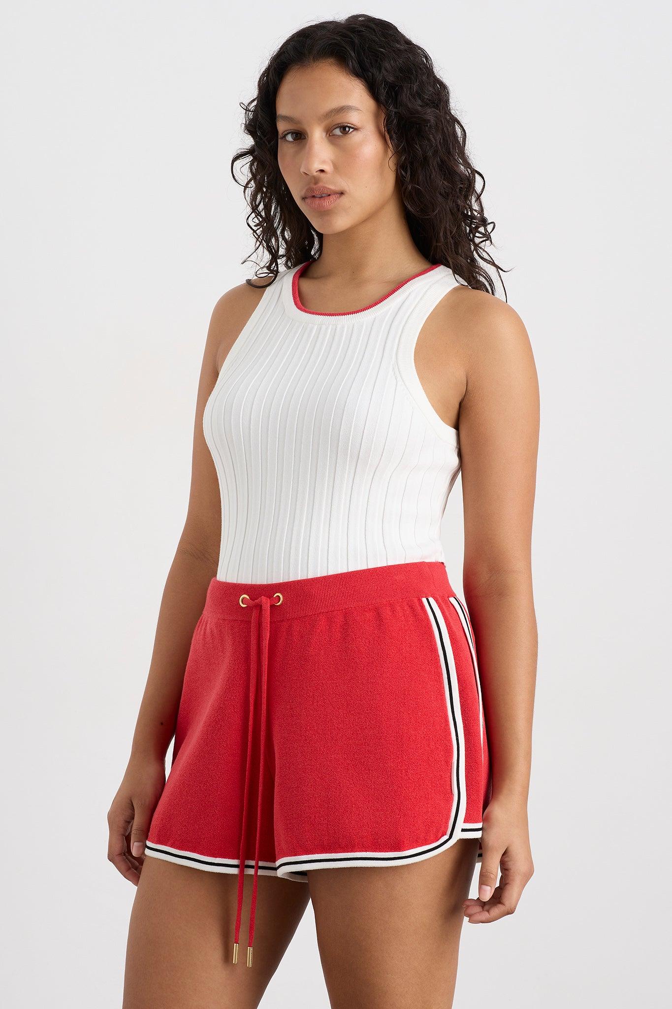 Racer Split Knit Top 107 Product Image