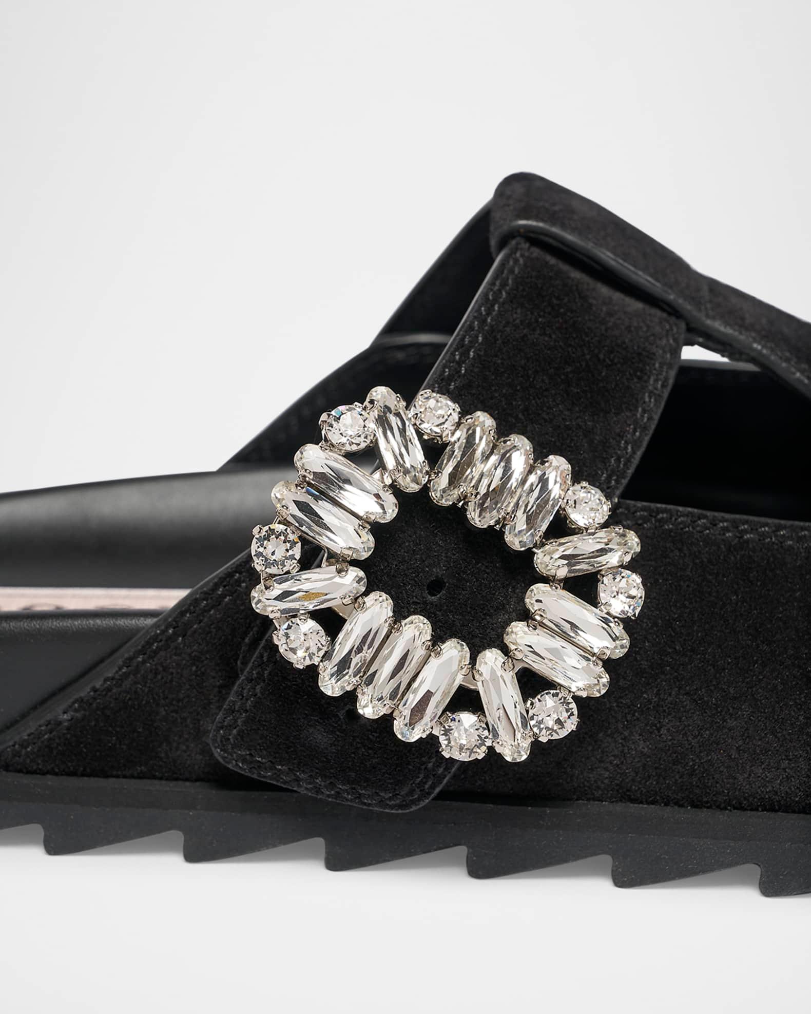 Slidy Viv Suede T-Strap Mules Product Image