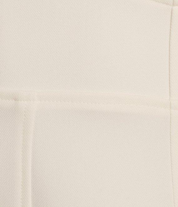 Le' AL.X Woven Suiting Bustier Sweetheart Shape Neck Sleeveless Tank Strap Cargo Pocket Fit & Flare Coordinating Midi Dress Product Image