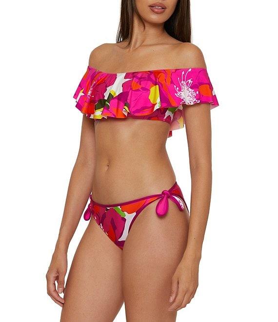 Trina Turk Bloom Shirred Tab Side Hipster Swim Bottom Product Image