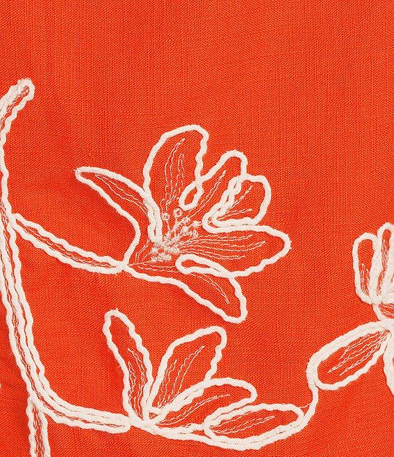 Alex Marie Hana Embroidered Square Neck Sleeveless Coordinating Blouse Product Image