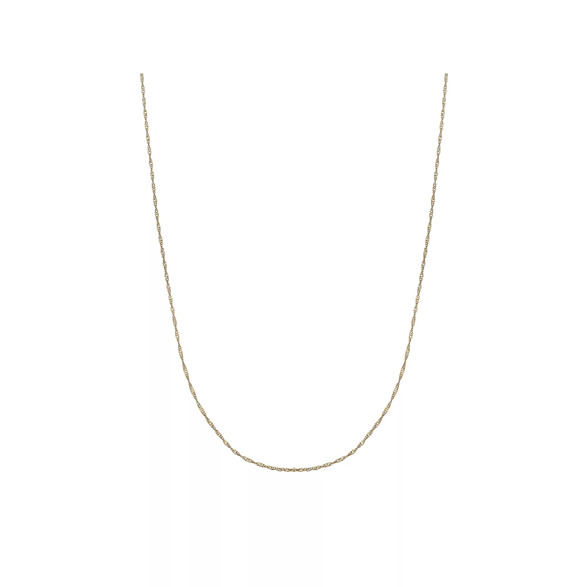 PRIMROSE Sterling Silver Singapore Chain Necklace, Women's, Size: 18", Gold Tone Product Image