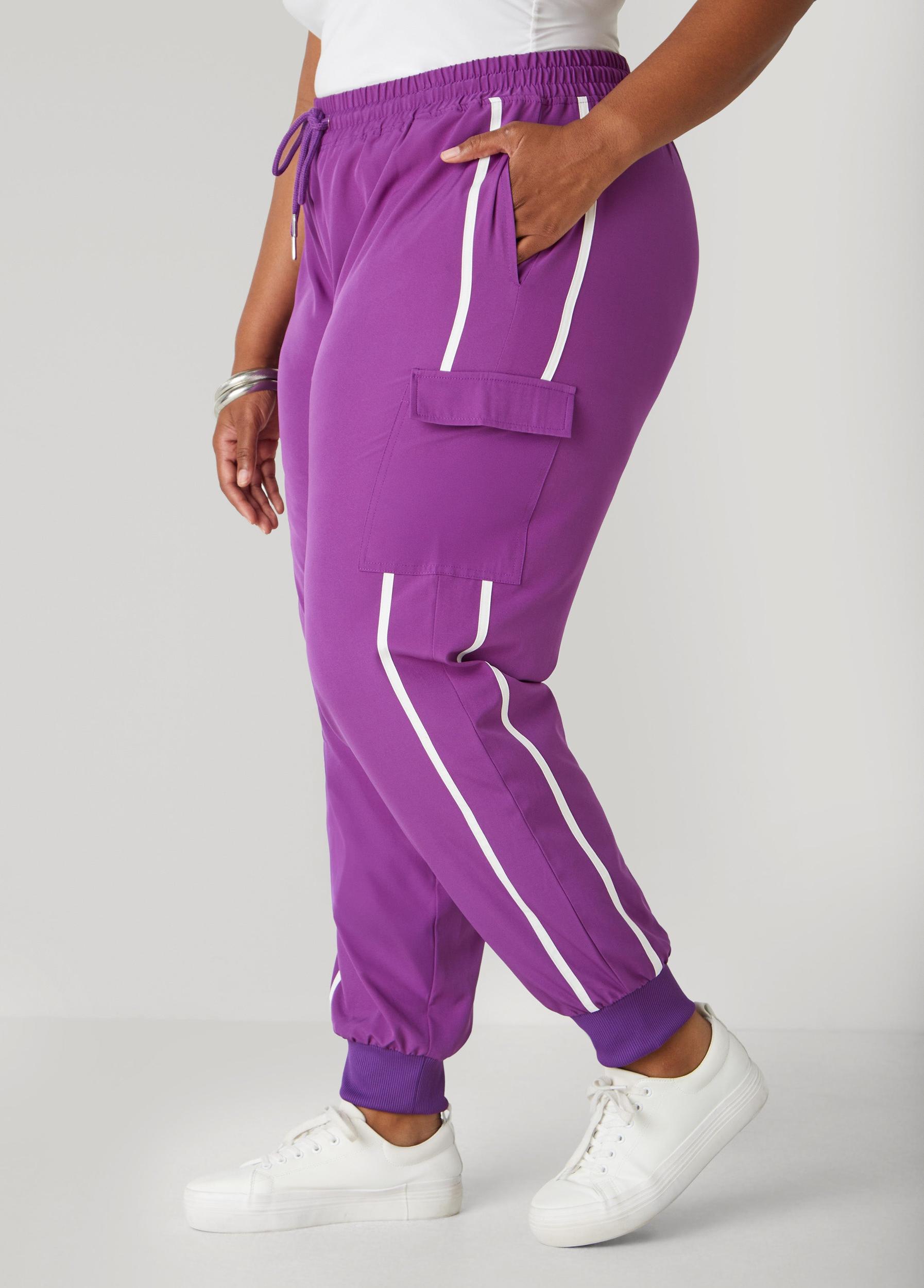 Piped Drawstring Cargo Joggers Product Image