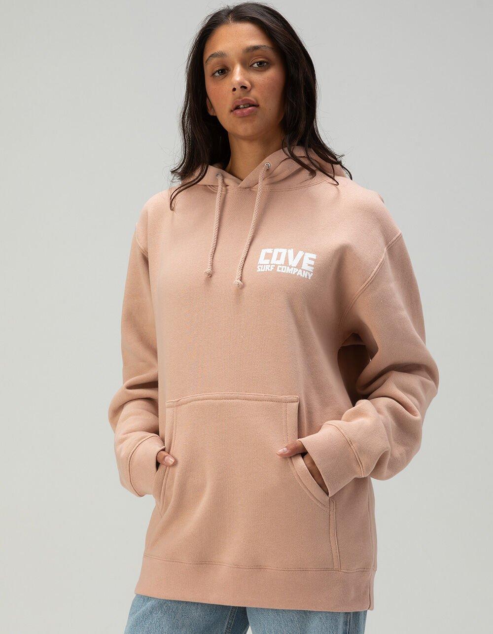 COVE SURF CO. Dinosaur Womens Hoodie - DUSTY PINK Product Image