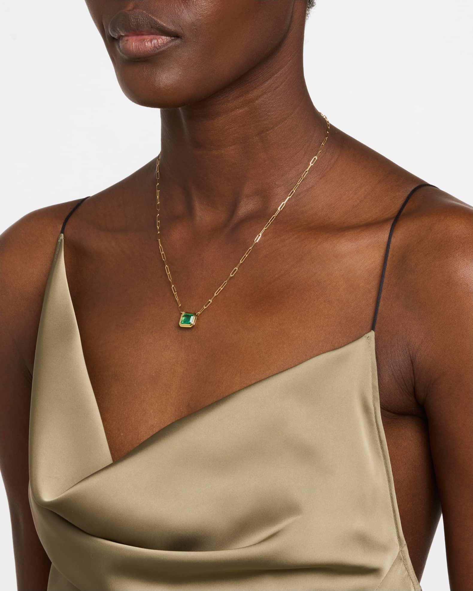 Limited Edition 18K Yellow Gold Emerald Manhattan Pendant Necklace Product Image