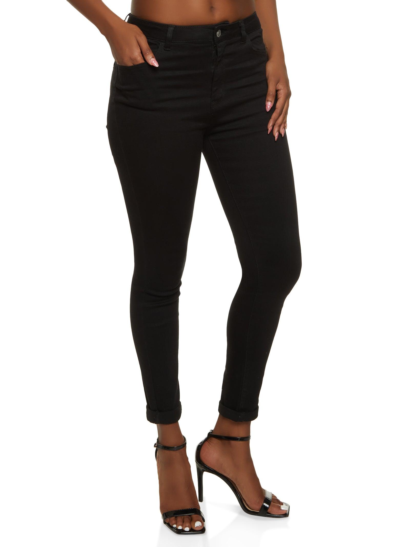 Womens WAX Whiskered Rolled Cuff Skinny Jeans Size 0 Product Image