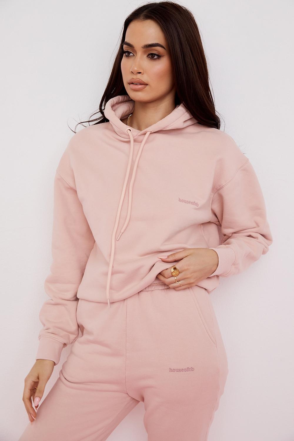 Halo  blush cotton fleece-back oversized hoodie - sale Product Image