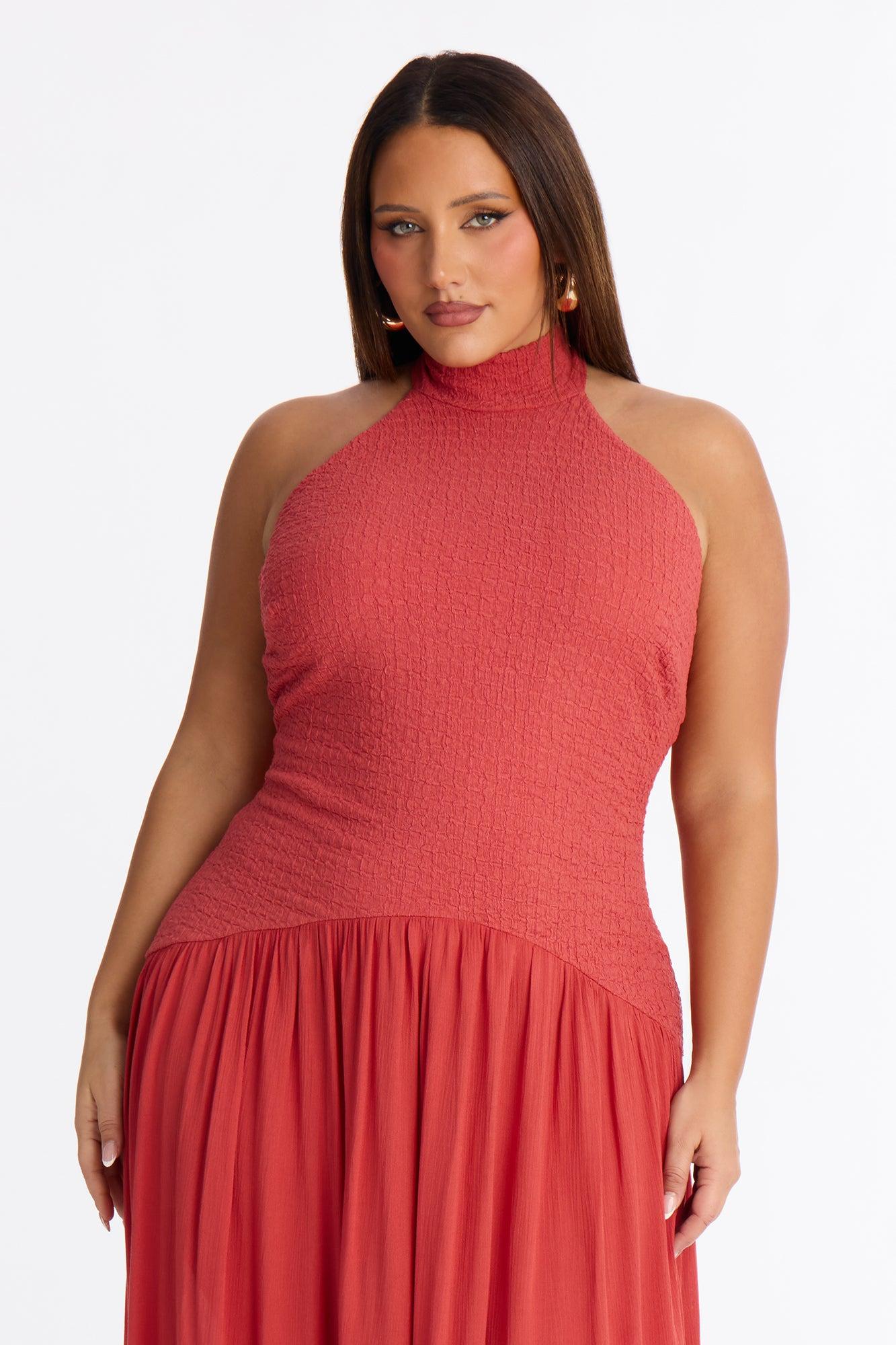 Claire Drop Waist Maxi Dress - Marsala Female Product Image
