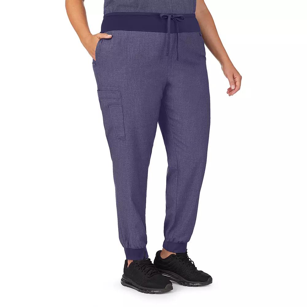 Plus Size Cuddl Duds® Scrubs Jogger Pants, Women's, Size: 3XL, Navy Grey Product Image