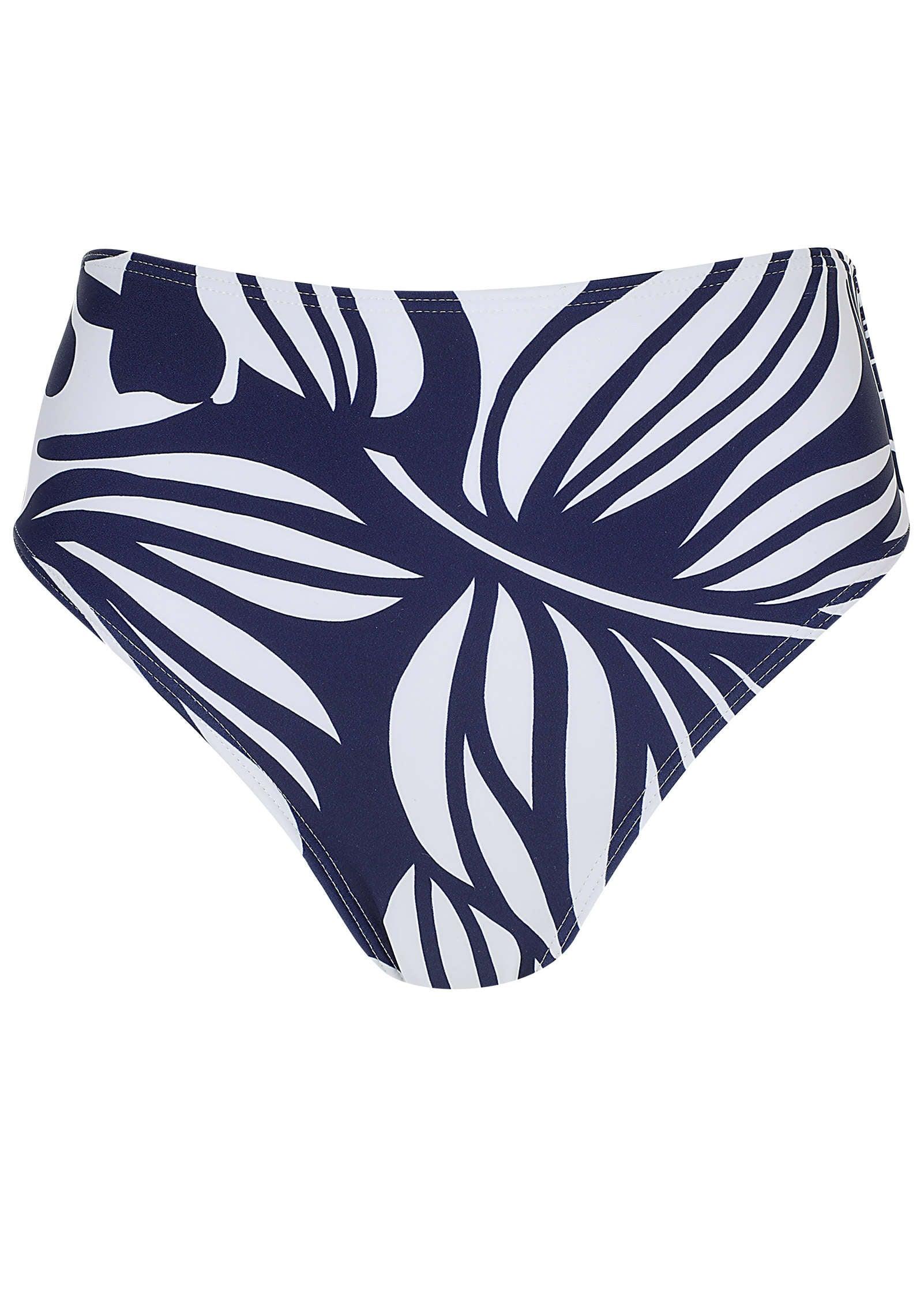 Tahiti High Rise Moderate Bottom - Contrast Bold Leaves Product Image