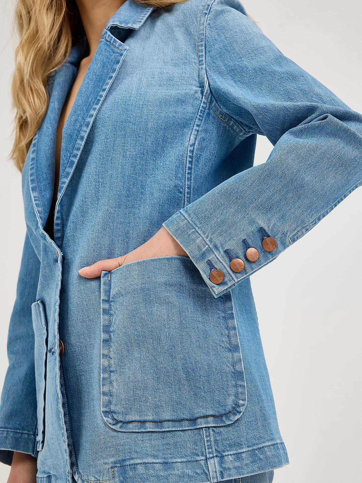 Women's Denim Blazer | Women's JACKETS & OUTERWEAR | Wrangler® Product Image