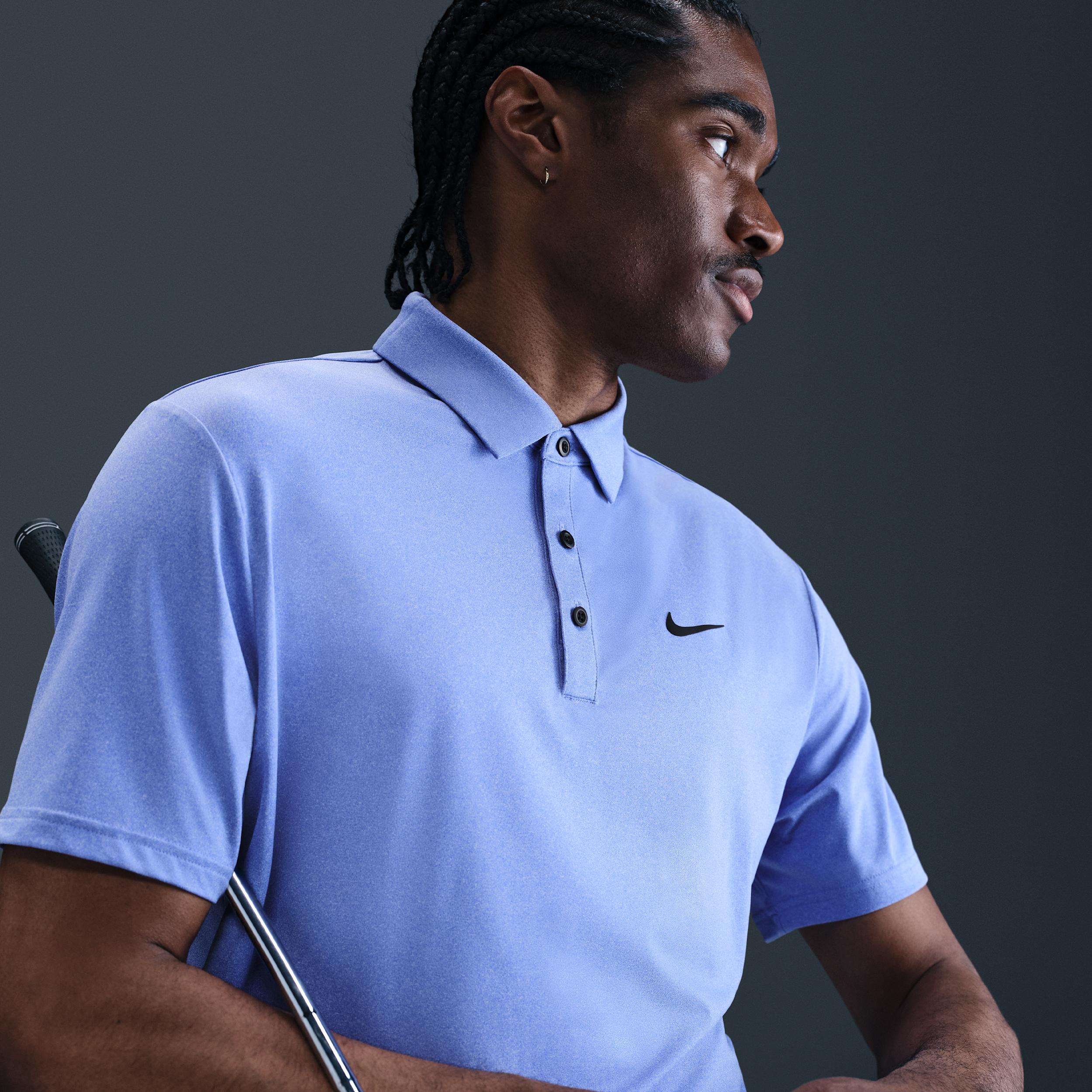 Nike Mens Tour Dri-FIT Heathered Golf Polo | FZ7473-411 Product Image