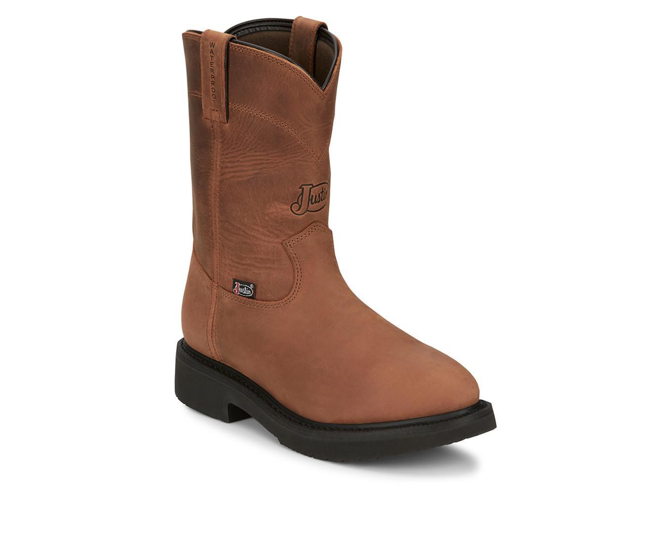 Men's Justin Boots Round-Up 10" Waterproof Work Boots Product Image