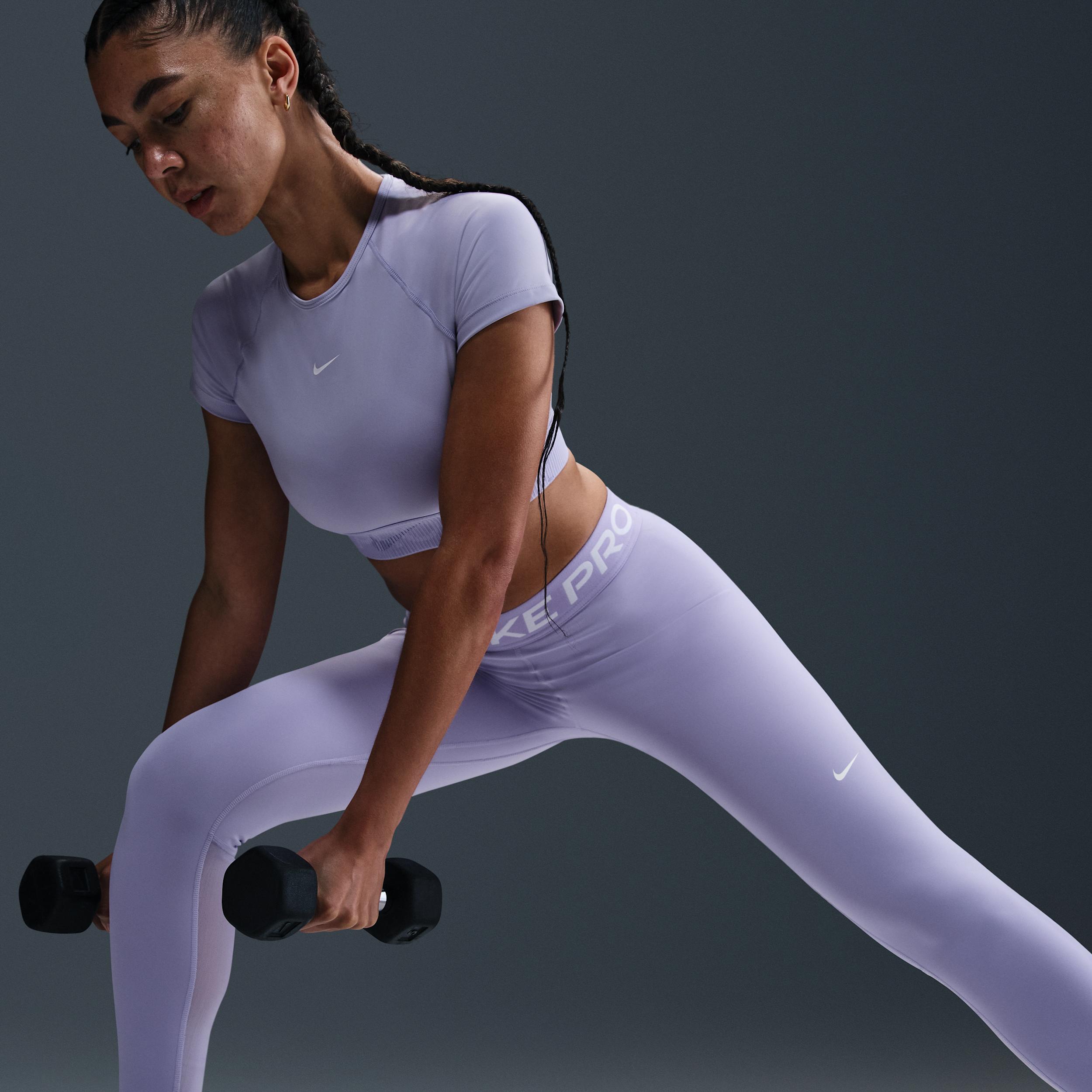 Womens Nike Pro 365 High-Waisted 7/8 Mesh Panel Leggings Product Image