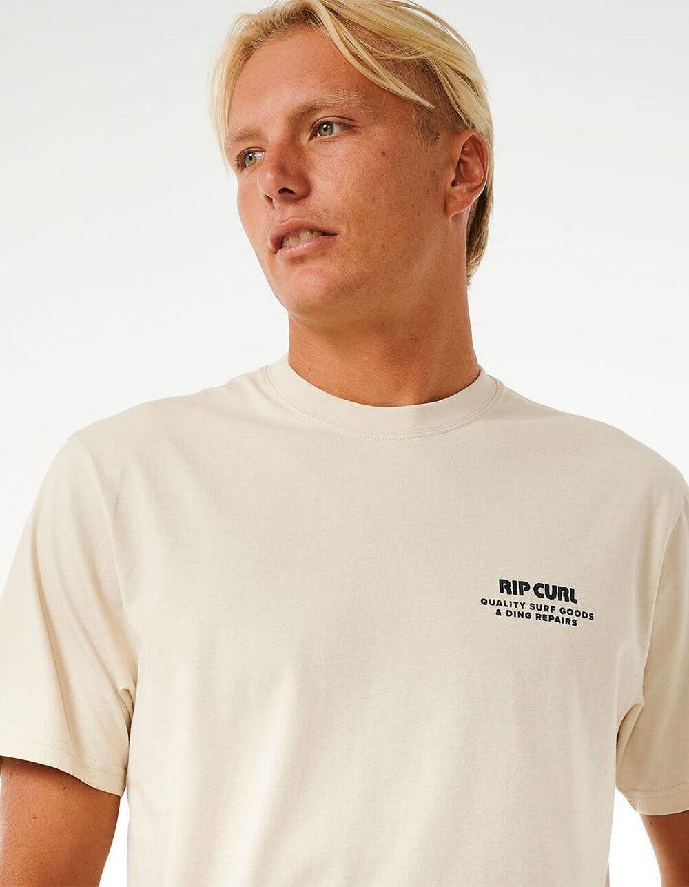 RIP CURL Heritage Ding Repairs Mens Tee - OFF WHITE Product Image