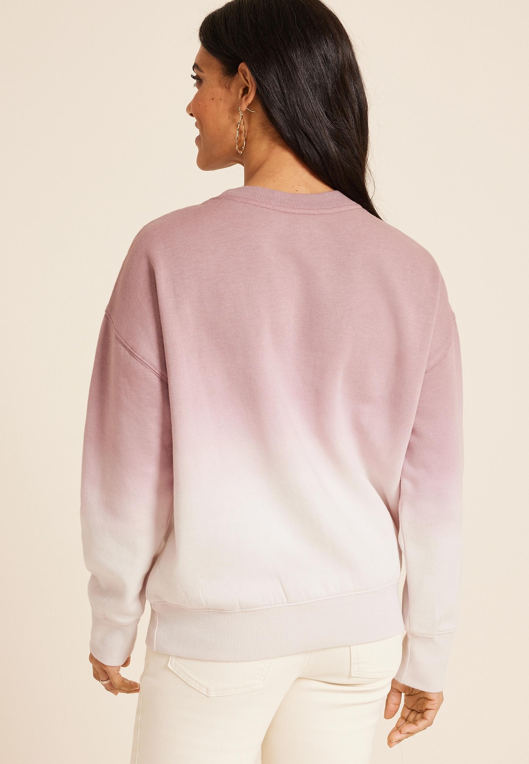 Love Applique Dip Dye Relaxed Fit Sweatshirt Product Image