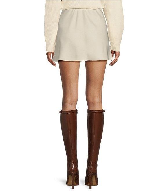 Gianni Bini Charlie Satin High Rise A-Line Slip Mini Skirt Product Image