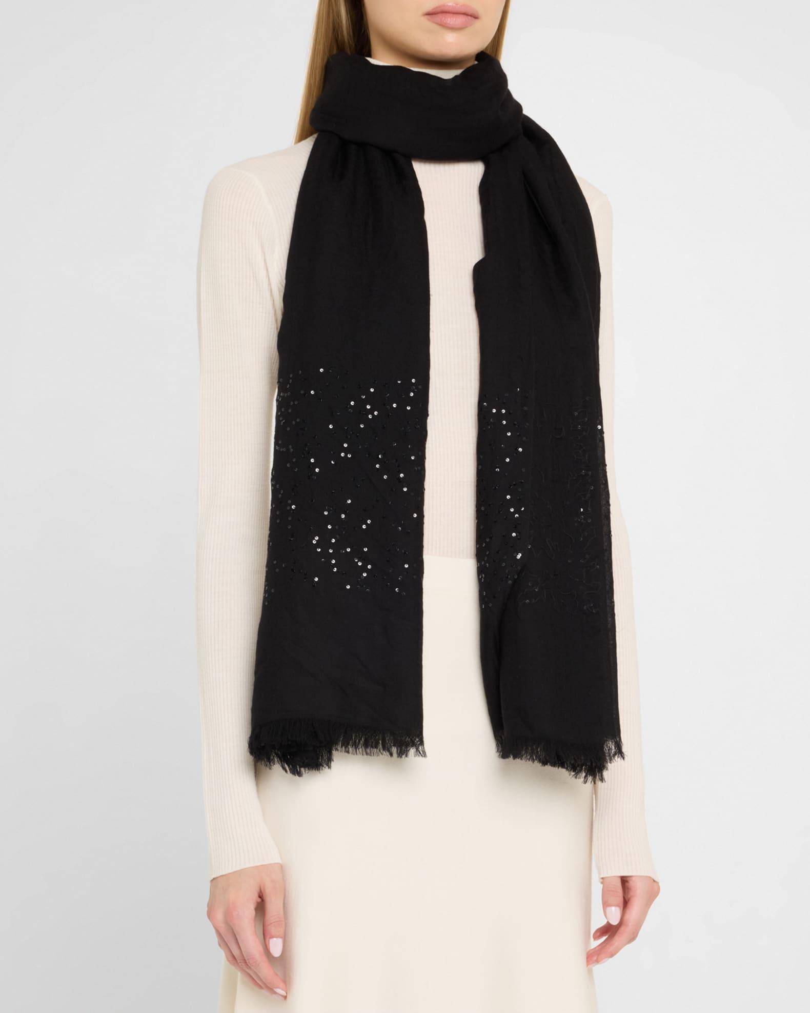 Cashemere Lightweight Scarf W/ Sequins Product Image