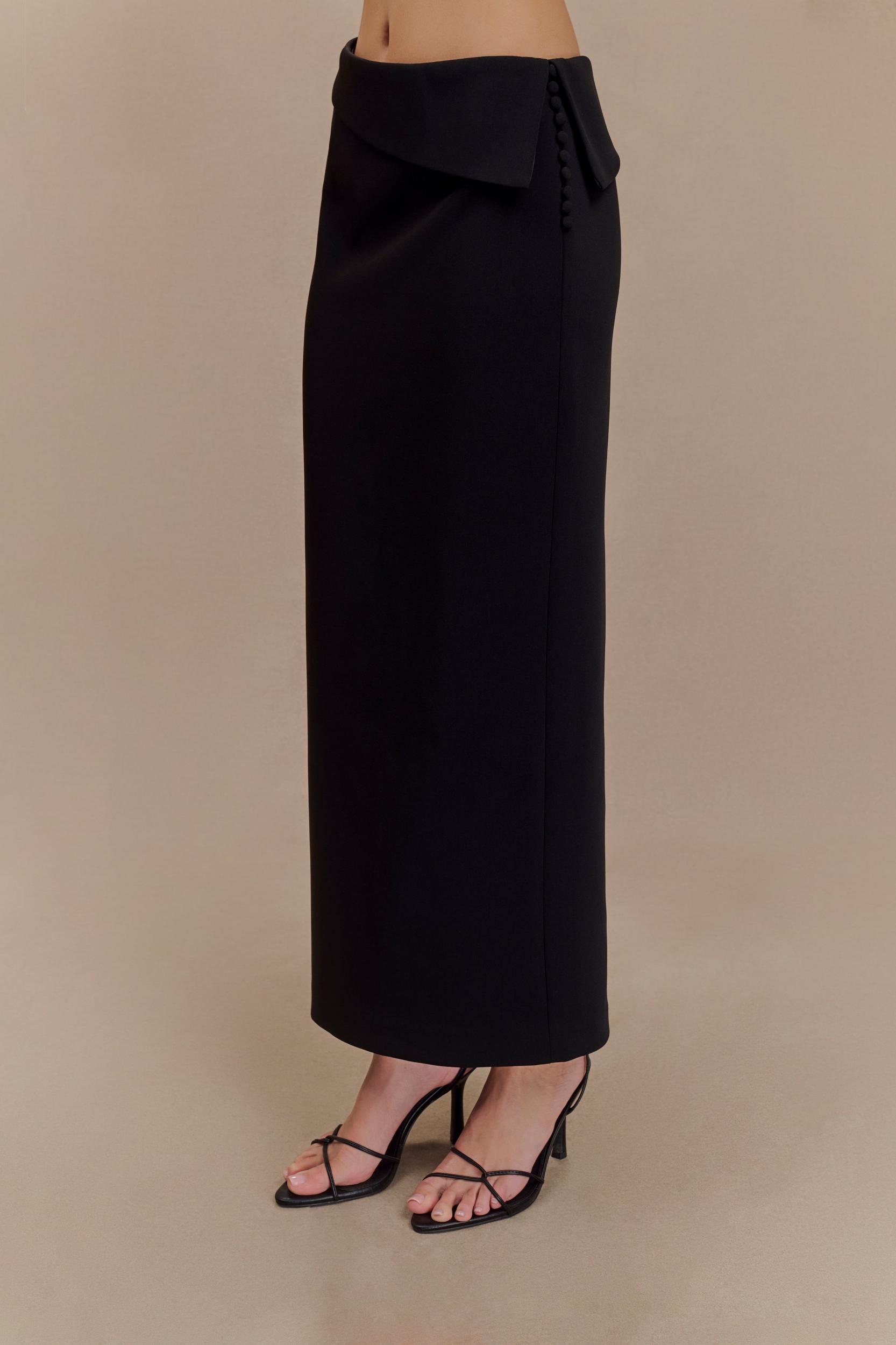 Astrid Suiting Midi Skirt - Black Product Image