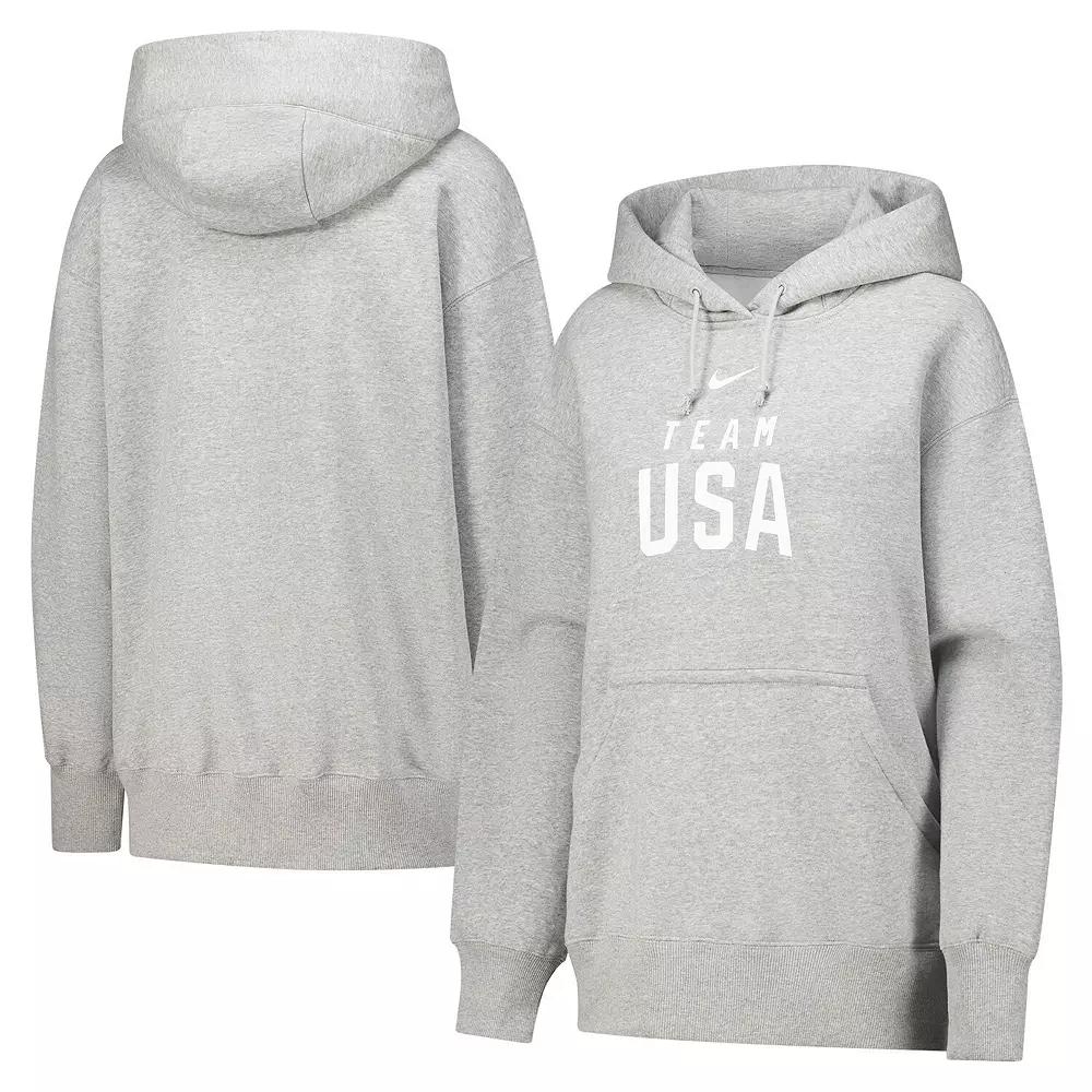 Women's Nike Gray Team USA Phoenix Fleece Pullover Hoodie,  Product Image