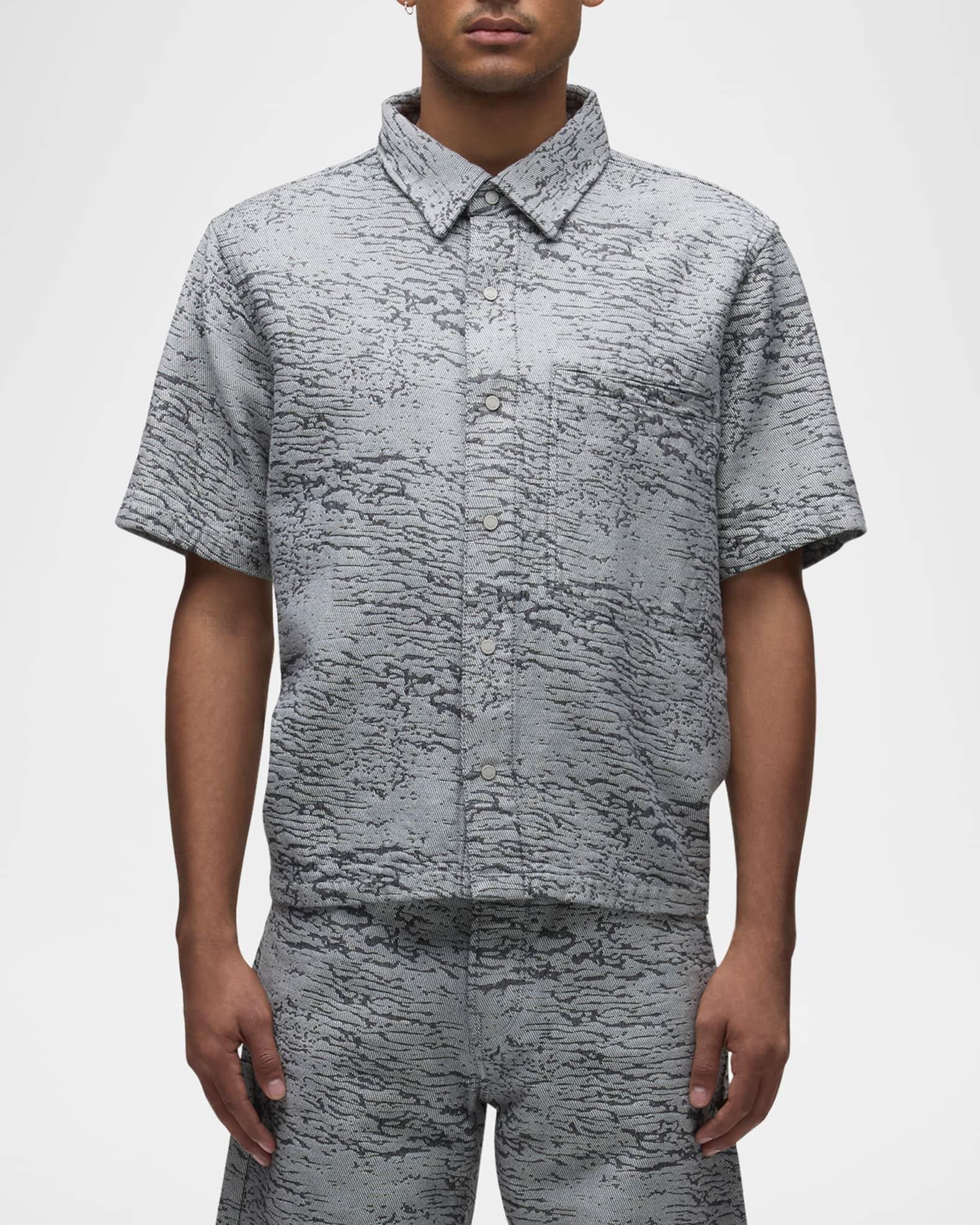 Men's Two-Tone Cropped Sport Shirt Product Image