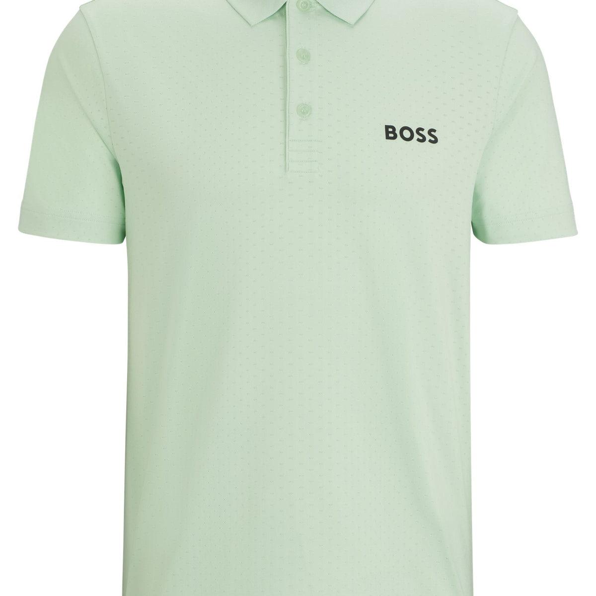 Boss Jacquard Polo Shirt With Contrast Logo Product Image
