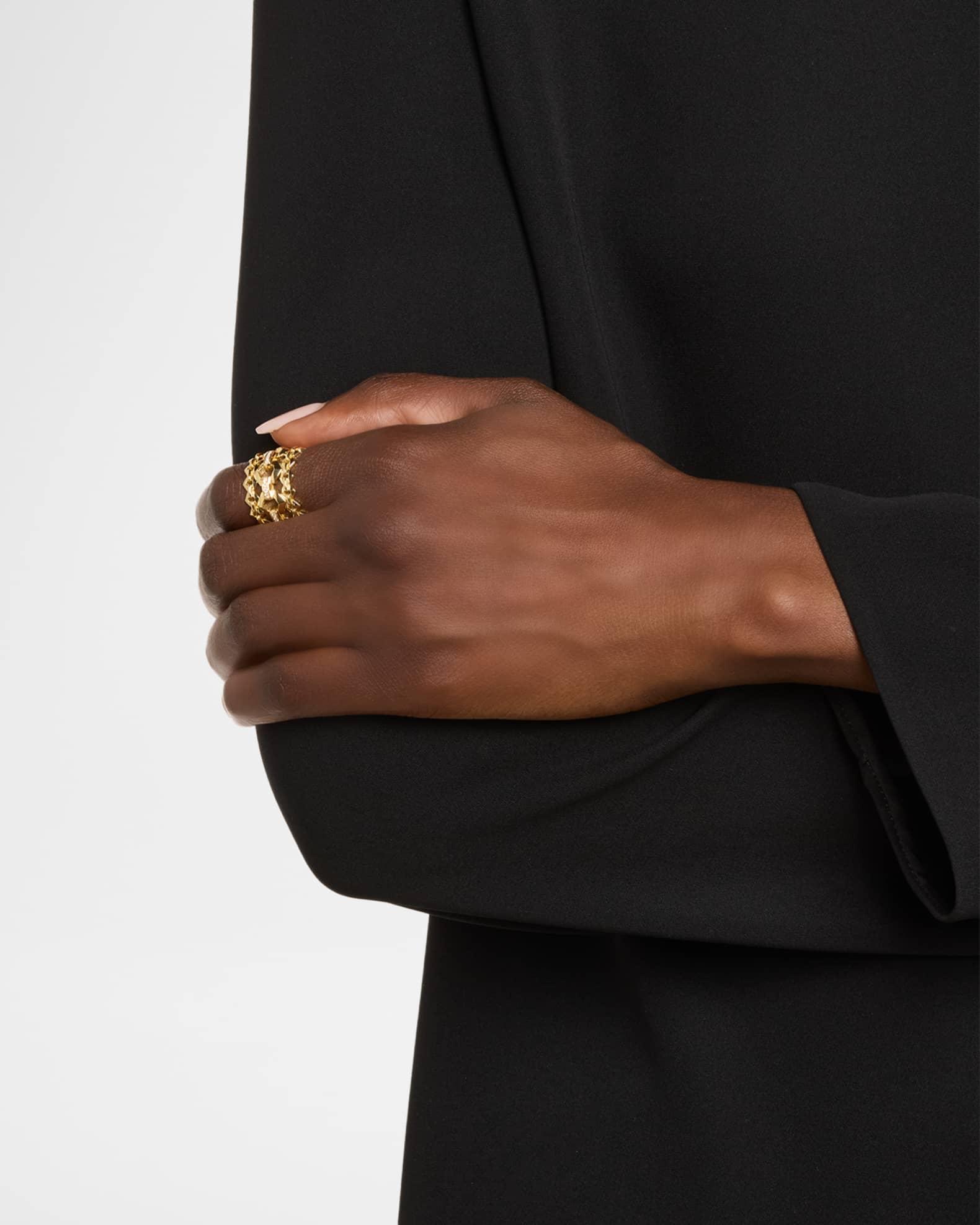 18K Yellow Gold Diamond Warrior Ring Product Image